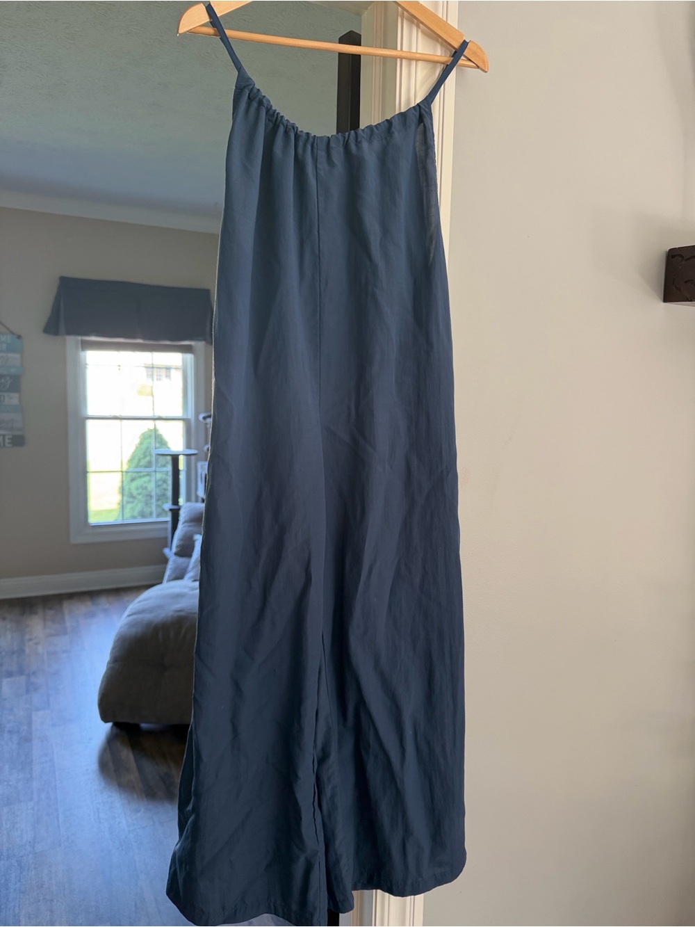 Navy Blue Slip Jumpsuit- Simple Spaghetti Strap